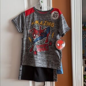 Amazing Spider-Man Kids Matching Set - Gray and Red